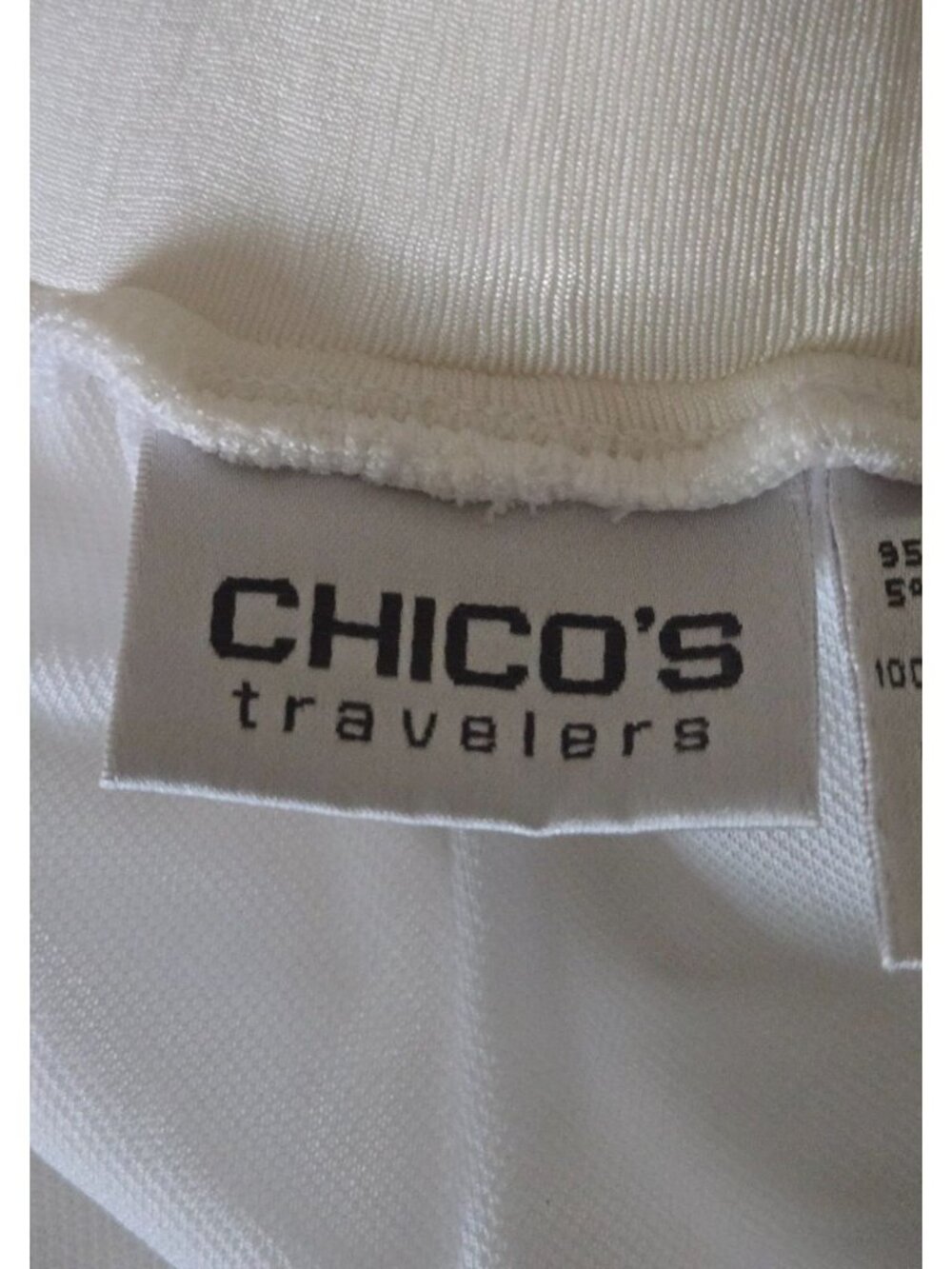 Chico's Travelers White Drift Nesia Regular Pants size 2 - Picture 5 of 11